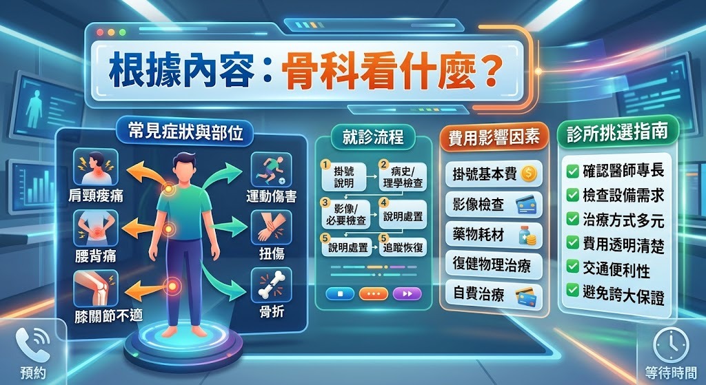 骨科看什麼?常見症狀、就診流程、費用影響因素與診所挑選指南